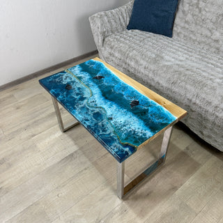 Epoxidtisch mit Strandmotiv
