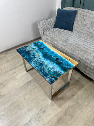 Ocean Themed Epoxy Table