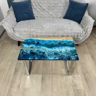 Epoxidtisch mit Strandmotiv