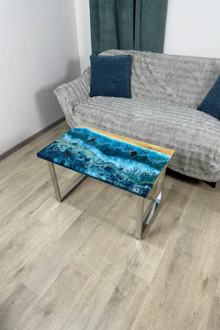 Epoxidtisch mit Strandmotiv