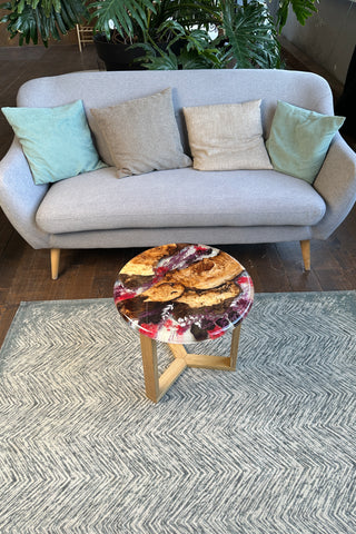 Preserved Flower Round Resin Table