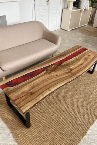Walnut Resin Coffee Table