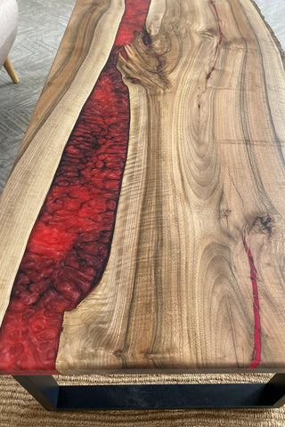 Walnut Resin Coffee Table