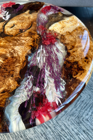 Preserved Flower Round Resin Table