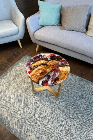 Preserved Flower Round Resin Table