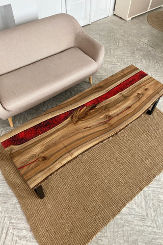 Walnut Resin Coffee Table