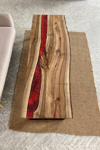Walnut Resin Coffee Table