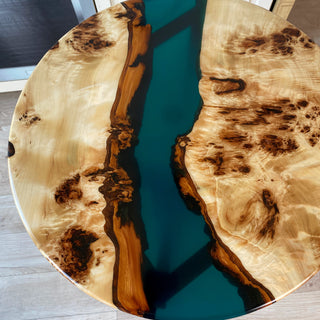 Round Resin Wood High Bar Table