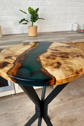 Turquoise Epoxy Table