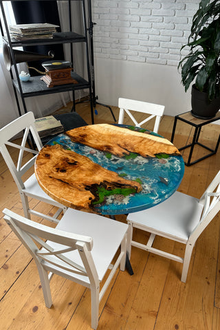 Round Epoxy Dining Table