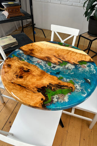 Round Epoxy Dining Table