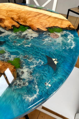 Round Epoxy Dining Table