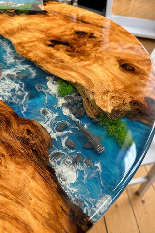 Round Epoxy Dining Table