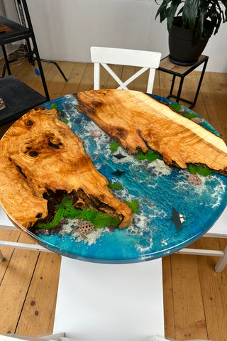 Round Epoxy Dining Table