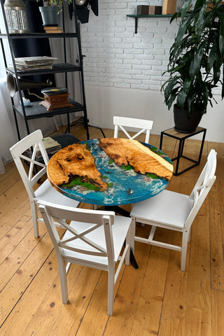 Round Epoxy Dining Table