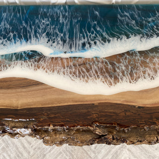 Ocean Wave Epoxy Resin Console Table