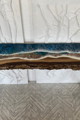 Ocean Wave Epoxy Resin Console Table