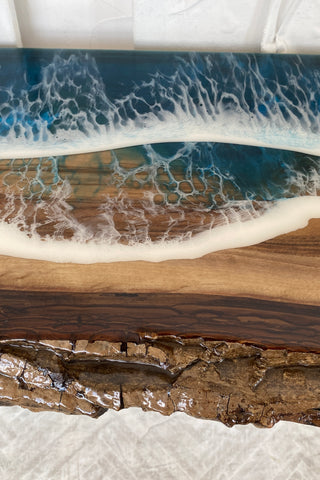 Ocean Wave Epoxy Resin Console Table