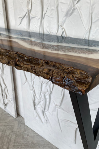 Ocean Wave Epoxy Resin Console Table