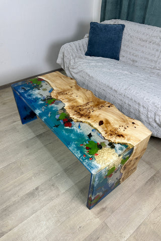 Coffee Table With Ocean Creatures