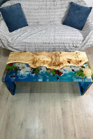 Coffee Table With Ocean Creatures