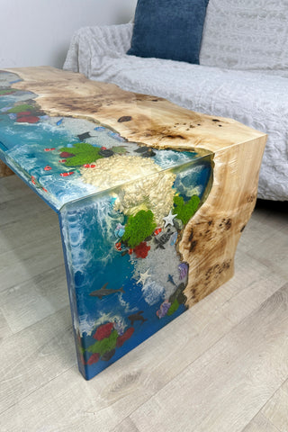 Coffee Table With Ocean Creatures