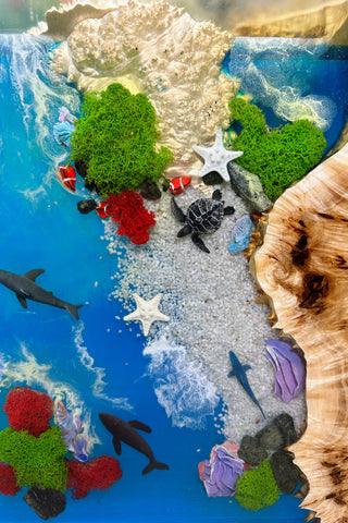 Coffee Table With Ocean Creatures