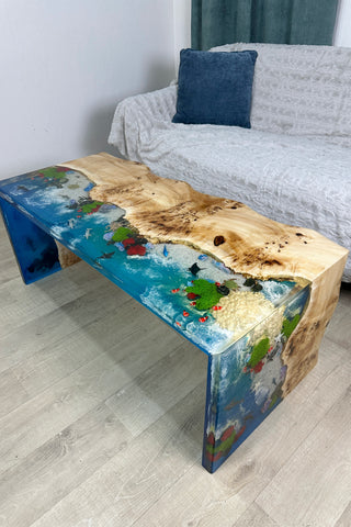 Coffee Table With Ocean Creatures