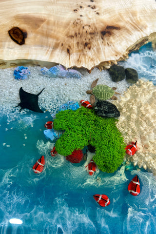 Coffee Table With Ocean Creatures