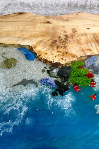 Coffee Table With Ocean Creatures