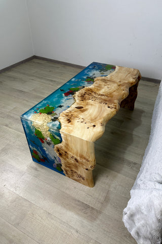 Coffee Table With Ocean Creatures