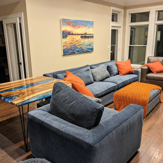 Custom Epoxy Square Table