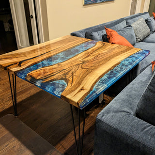 Custom Epoxy Square Table