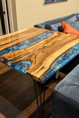 Custom Epoxy Square Table