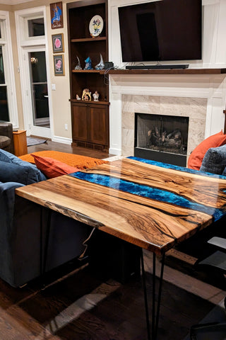 Custom Epoxy Square Table