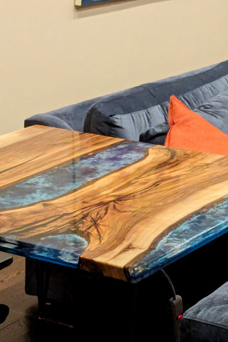 Custom Epoxy Square Table