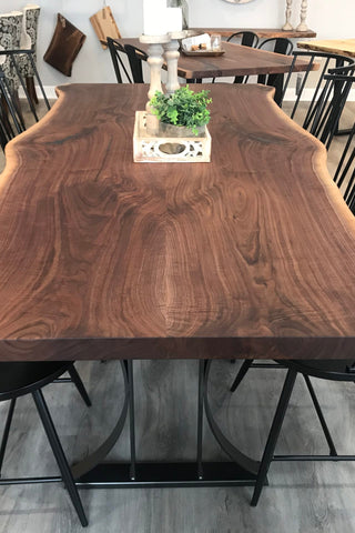 Live Edge 96" Black Walnut conference table