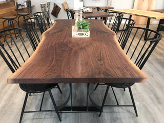 Live Edge 96" Black Walnut conference table