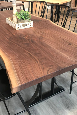 Live Edge 96" Black Walnut conference table