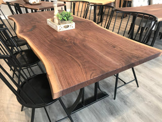 Live Edge 96" Black Walnut conference table