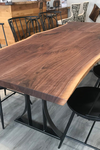 Live Edge 96" Black Walnut conference table