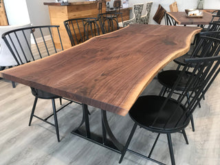 Live Edge 96" Black Walnut conference table