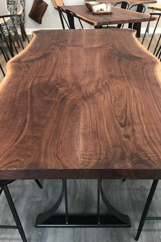 Live Edge 96" Black Walnut conference table