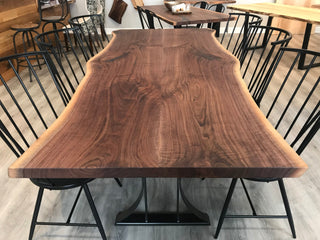 Live Edge 96" Black Walnut conference table