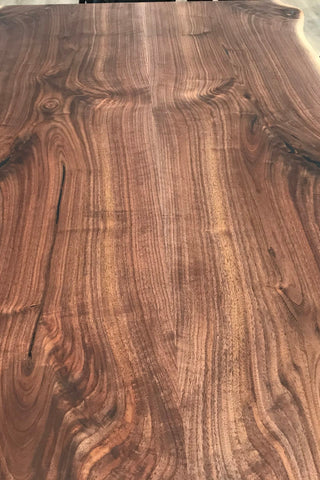 Live Edge 96" Black Walnut conference table