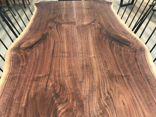 Live Edge 96" Black Walnut conference table