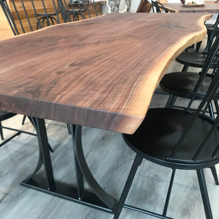 Live Edge 96" Black Walnut conference table