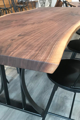 Live Edge 96" Black Walnut conference table