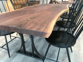 Live Edge 96" Black Walnut conference table