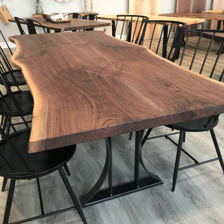 Live Edge 96" Black Walnut conference table